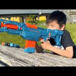 Nerf War ナーフ銃でFortnite風に『きょうだい』で大戦争したよ