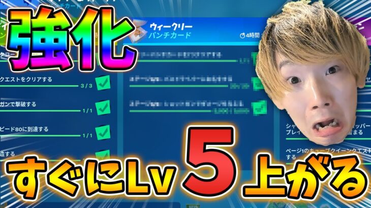 【レベル上げ】ウィークリーがさらに強化！これだけで5レベル上がるぞ！【フォートナイト】【シーズン8】