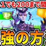 【残り１か月】レベル２００限定スキンを獲得する為に今必要なレベルやレベル１でも余裕で間に合う方法！！【フォートナイト】レベル上げ　小技　経験値稼ぎ