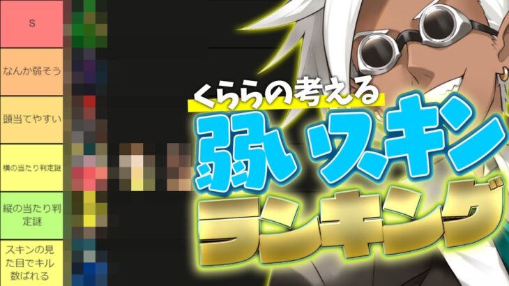 くららの考えた「弱いスキンランキング」1位は”あの無料スキン”…！！【フォートナイト/Fortnite】