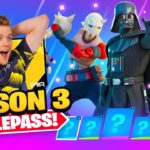 *NEW* SEASON 3 BATTLE PASS IN FORTNITE! (DARTH VADER)