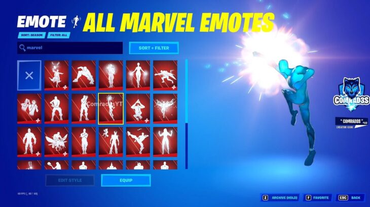 All Fortnite Marvel Dances and Emotes