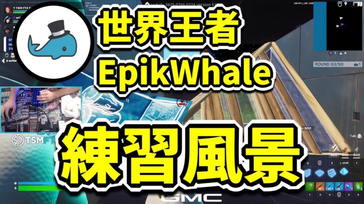 【建築上手すぎ】世界王者EpikWhaleの練習風景【フォートナイト/Fortnite】【配信切り抜き】