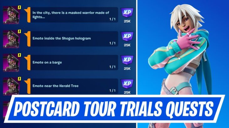 Fortnite Complete Postcard Tour Trials Quests – How to Complete Postcard Tour Quests in Fortnite