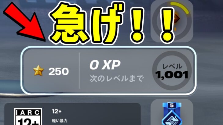 【レベル上げ無限XP】誰でも1000レベルに行ける方法！！急げ！【フォートナイト】【チャプター5】