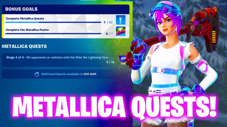 How To Complete Metallica Quests in Fortnite – All Metallica Quest & Challenges Fortnite