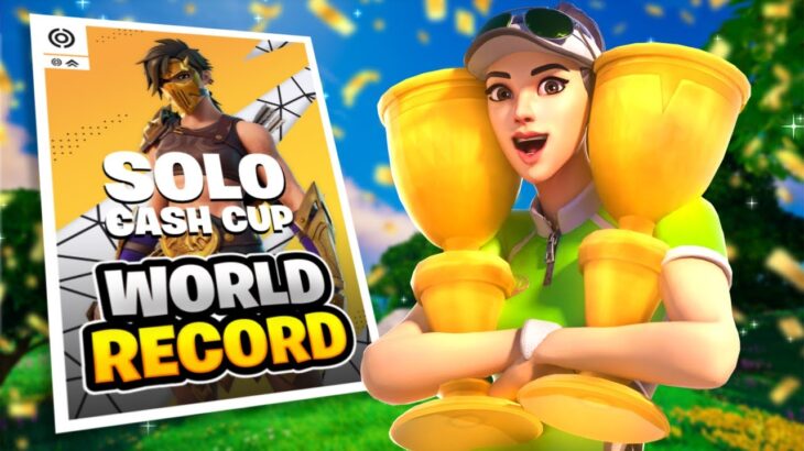 ソロキャッシュで世界記録達成!!🏆( World Record 376pts🥇)【フォートナイト/ FORTNITE】