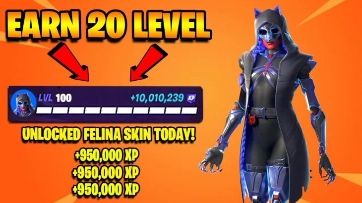 *Unlock Felina Skin* CRAZY Fortnite XP GLITCH Map to LEVEL UP FAST in Chapter 5 Season 4!