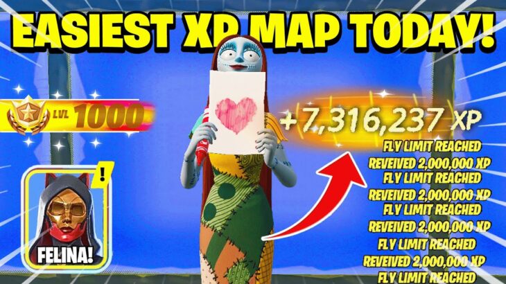 BEST Fortnite XP GLITCH Map to LEVEL UP FAST in Chapter 5 Season 4 (Get Free Felina Skin!)