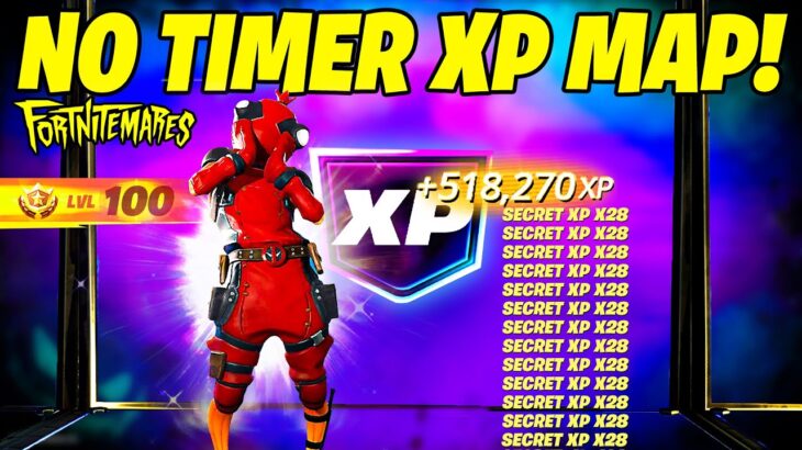 CRAZIEST NO TIMER Fortnite XP GLITCH Map to LEVEL UP FAST in Chapter 5 Season 4 (Get Felina Skin)