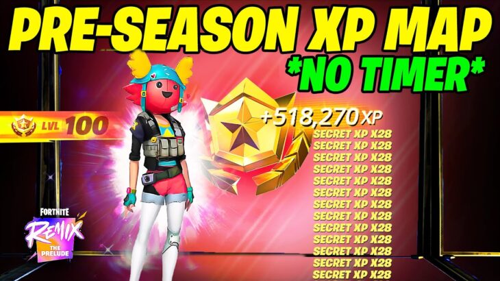 CRAZY NO TIMER Fortnite XP GLITCH Map to LEVEL UP FAST in Chapter 5 Season 4 (Get Felina Skin)