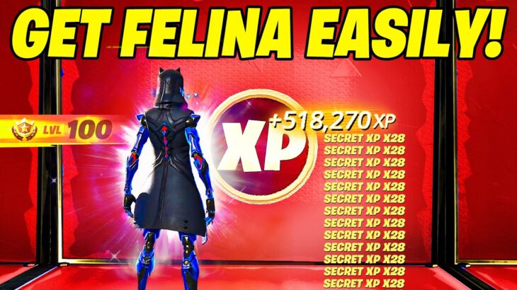 INSANE Fortnite XP GLITCH Map to LEVEL UP FAST in Chapter 5 Season 4 (Get Free Felina Skin FAST!)