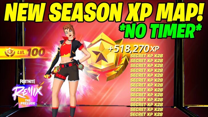 CRAZY SEASON REMIX Fortnite XP GLITCH Map to LEVEL UP FAST in Chapter 5 Season 5! (NO TIMER!)