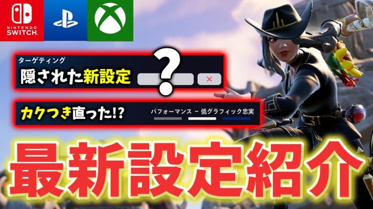 【全機種対応】エイム力上がる新設定が追加されてた！チャプター６最強設定(色覚/設定)を紹介します！【フォートナイト/Fortnite】