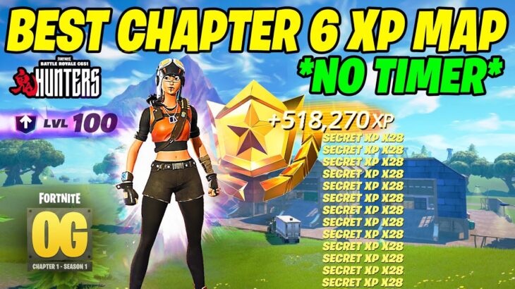 NO TIMER OG CHAPTER 6 Fortnite XP GLITCH Map to LEVEL UP FAST in Chapter 6 Season 1!