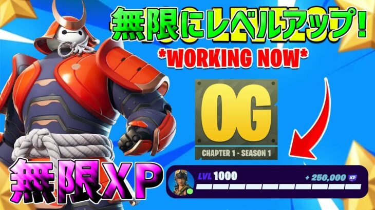 【最速レベル上げ無限XP】放置で無限にレベルアップ！？一瞬で30万XP稼げる神マップを紹介します！【【フォートナイト】