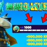 【最速レベル上げ無限XP】放置で無限にレベルアップ！？一瞬で30万XP稼げる神マップを紹介します！【【フォートナイト】