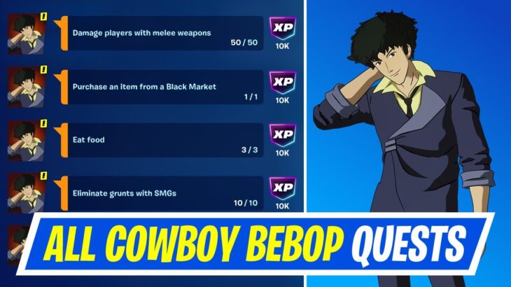 Fortnite Complete Cowboy Bebop Quests – How to EASILY Complete Cowboy Bebop Quests Challenges