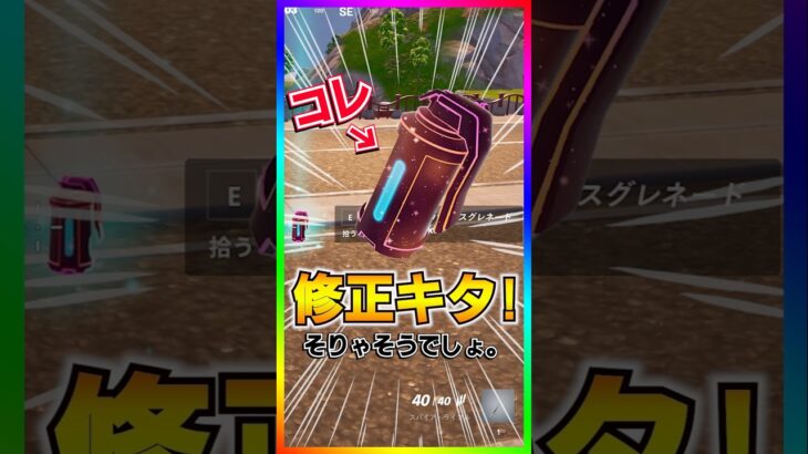 実は修正されていた‼️新エキゾチック…実は修正されていました。アンステーブルバウンスグレネードいきなり修正【フォートナイト/fortnite】
