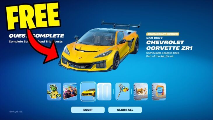 NO TIMER(UNLOCK CORVETTE ZR1  SKIN!) Fortnite XP MAP to LEVEL UP in Chapter 6 Season 3!