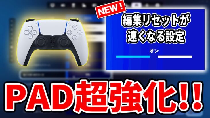 【隠れ神設定が追加】PAD勢歓喜！新設定で編集リセットが爆速に！【フォートナイト】