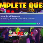 How to EASILY Complete a quest in all 5 rooms in Fortnite Daft Punk locations Quest!