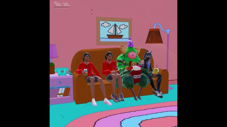 隠しオブジェクトのソファーに4人で座ると…#フォートナイト #shorts