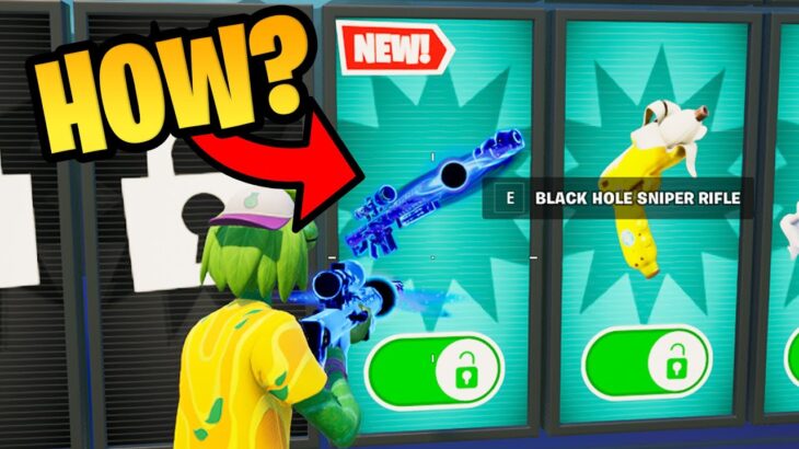 How To Get NEW Black Hole Sniper Rifle in 1vs1 with every gun Fortnite