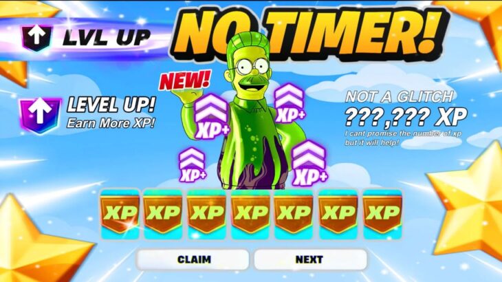*NO TIMER* Fortnite XP MAP How To LEVEL UP FAST in SIMPSONS SEASON! (EARN XP For BATTLE PASS!)