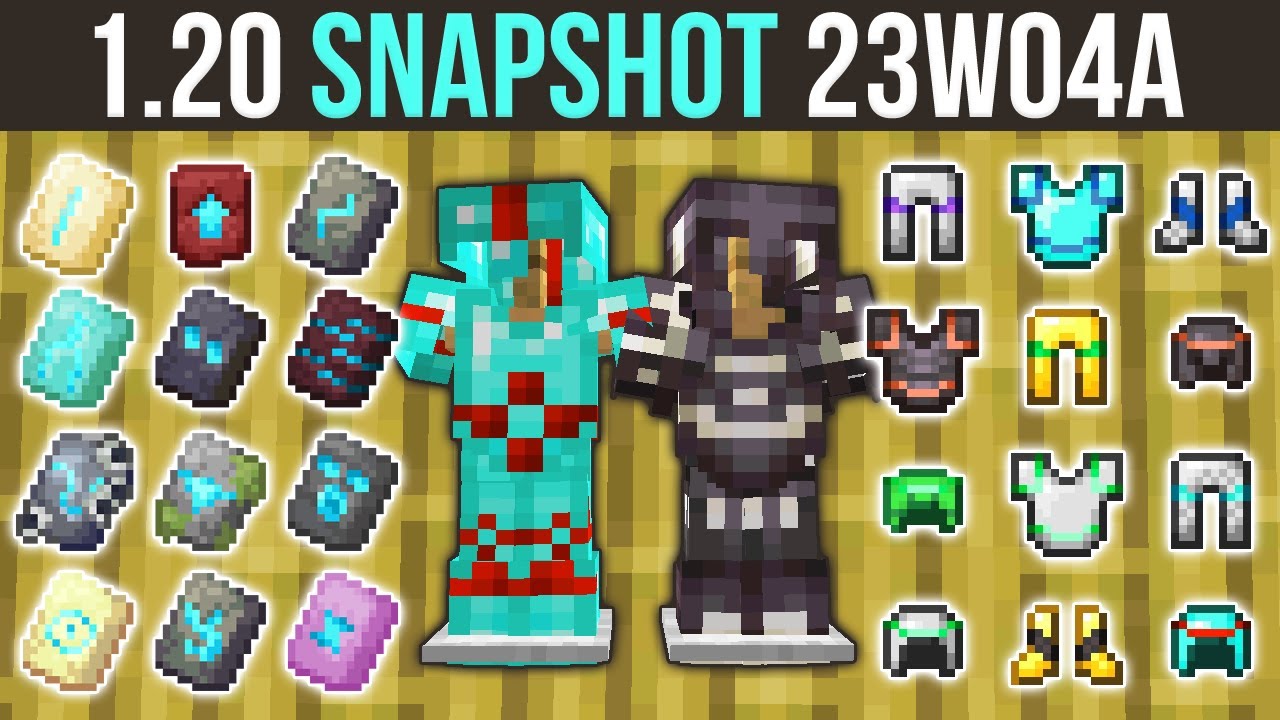 Minecraft 1.20 Snapshot 23W04A – Over 600 Armor Trims │ マインクラフト動画まとめ